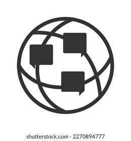 world talk Forum Logo Vorlage Symbol Illustration Markenidentität.Einzige und flache Illustration. Vektorgrafik