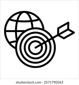 World Target Icon Element For Design