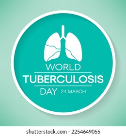 El 24 de marzo se celebra cada año el Día Mundial de la Tuberculosis con el fin de crear conciencia pública sobre la epidemia mundial de tuberculosis y los esfuerzos para eliminar la enfermedad. Ilustración del vector