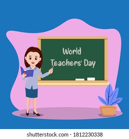 vector de ilustración del día del profesor mundial