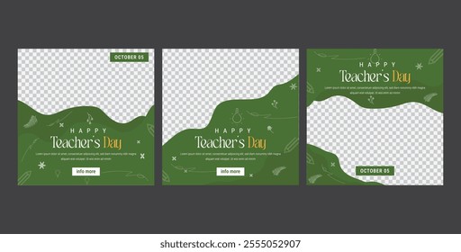 World teacher day social media post template, creative concept banner Design