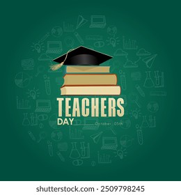 World Teachers Day, 5 october, greeting card concept for social media post, banner, ect