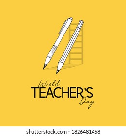 World Teacher's Day Art Illustration