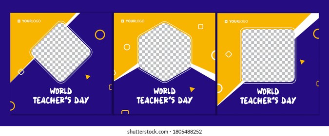 world teacher's day backgroun. feed design