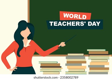 World Teachers Day background. Appreciation Career. Vector illustration.
