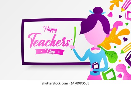 World Teachers' Day Background Ilustration