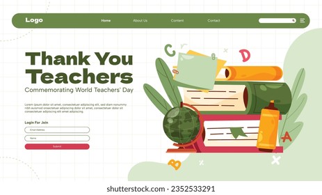 World teacher's day celebration. Happy Teacher's Day background. October 5. world teachers day celebration. vector illustration. Poster, Banner, Flyer, Greeting Card, Template. World Teachers' Day.