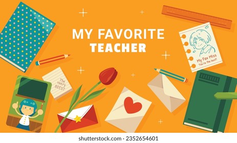 World teacher's day celebration. Happy Teacher's Day background. October 5. world teachers day celebration. vector illustration. Poster, Banner, Flyer, Greeting Card, Template. World Teachers' Day.