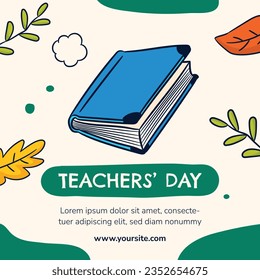 World teacher's day celebration. Happy Teacher's Day background. October 5. world teachers day celebration. vector illustration. Poster, Banner, Flyer, Greeting Card, Template. World Teachers' Day.