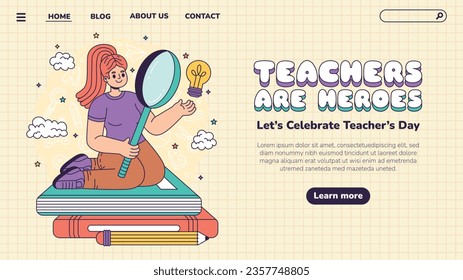 World teacher's day celebration. Happy Teacher's Day background. October 5. world teachers day celebration. vector illustration. Poster, Banner, Flyer, Greeting Card, Post. International Teachers' Day