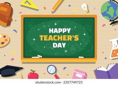 World teacher's day celebration. Happy Teacher's Day background. October 5. world teachers day celebration. vector illustration. Poster, Banner, Flyer, Greeting Card, Post. International Teachers' Day