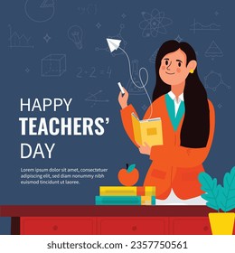 World teacher's day celebration. Happy Teacher's Day background. October 5. world teachers day celebration. vector illustration. Poster, Banner, Flyer, Greeting Card, Post. International Teachers' Day