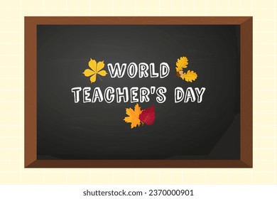 World teacher's day celebration. Happy Teacher's Day. vector illustration. Poster, Banner and Flyer, Greeting Card, Template.
