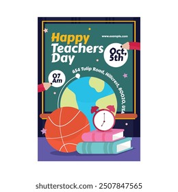 World teacher's day celebration. world teachers day celebration. vector illustration. Poster, Banner, Flyer,