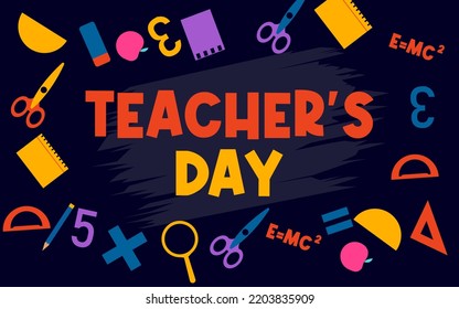 World Teachers Day Concept With Icon Illustration