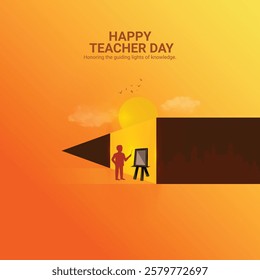 World Teacher's Day Creative Ads Design.