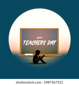 World Teachers Day creative concept banner, poster, social media post, template, background, t-shirt, post card design. Happy Teachers Day creative idea.