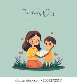 World Teachers Day creative concept banner, poster, social media post, template, background, t-shirt, post card design. Happy Teachers Day creative idea.