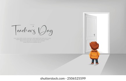 World Teachers Day creative concept banner, poster, social media post, template, background, t-shirt, post card design. Happy Teachers Day creative idea.