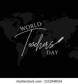 world teacher's day design vector 