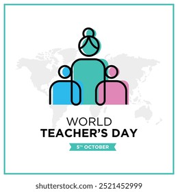 Vector de saludos del Día Mundial del Profesor