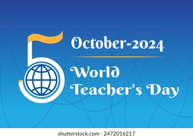 World teacher's day logo Happy Teacher's Day background. October 5. world teachers day