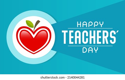 World Teachers day is observed every year in May. day provides the occasion to celebrate the teaching profession worldwide, take stock of achievements. Vector illustration.