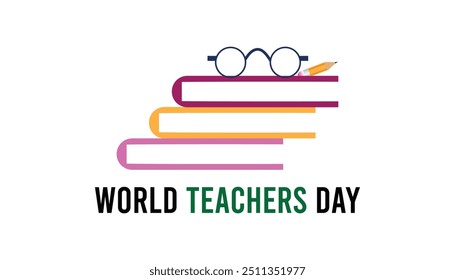 World Teachers Day is observed every year on October. Holydays Awareness concept. background, placard, banner template Vector illustration design.