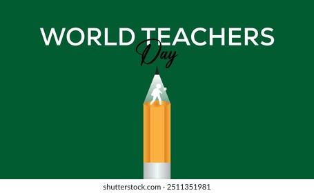 World Teachers Day is observed every year on October. Holydays Awareness concept. background, placard, banner template Vector illustration design.