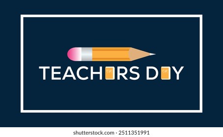 World Teachers Day is observed every year on October. Holydays Awareness concept. background, placard, banner template Vector illustration design.