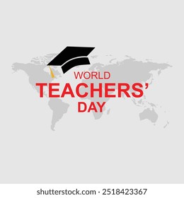 World Teachers' Day. October 5. Design for School banners, cards, flyers, presentations. Vector illustration.
