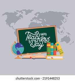 World Teacher's Day. October 5.Simple Vector Illustration. Adobe Illustrator.