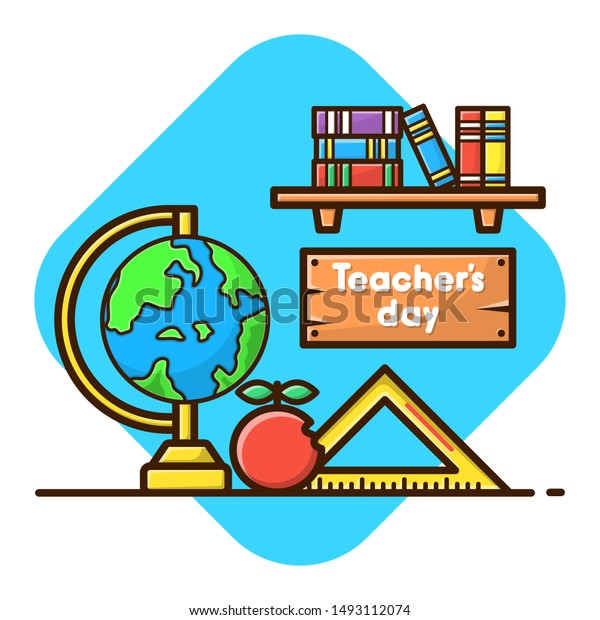 Weltlehrertag Lehrertag An Bord Vektor Illustration Stock Vektorgrafik Lizenzfrei 1493112074 Weltlehrertag Lehrertag An Bord Vektor Illustration Stock Vektorgrafik Lizenzfrei 1493112074