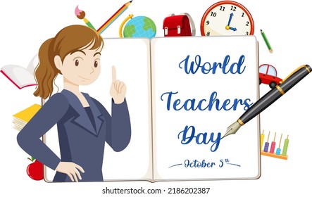 World Teachers Day Poster Design illustration