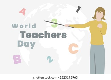 World teachers day poster illustration