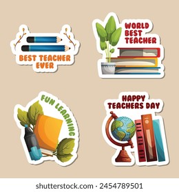 world teachers day sticker set