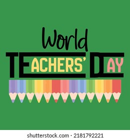 World Teachers' Day T Shirt Design