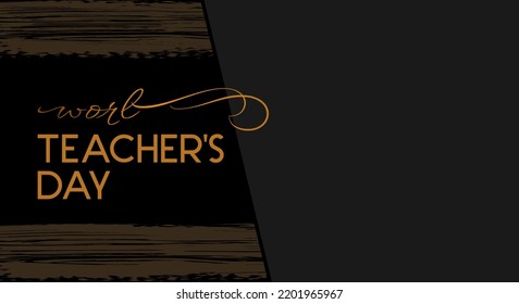 World Teachers Day Vector art for promotion or celebration. Blackboard color simple style design