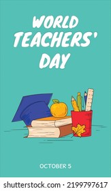 World teacher's Day. vector design.