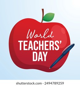 World Teachers Day vector design template good for celebration usage. World Teachers Day design. flat design. eps 10.