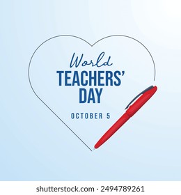 World Teachers Day vector design template good for celebration usage. World Teachers Day design. flat design. eps 10.