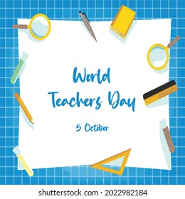 Día Mundial del Profesor, Diseño de ilustraciones vectoriales.