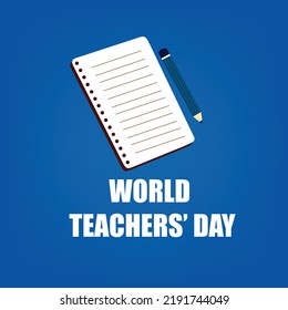 World Teacher's Day vector illustration. Simple and elegant design
