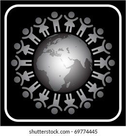 World team, business symbol