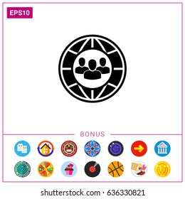 World Team Concept Icon