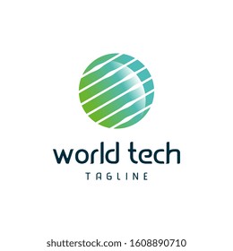 World Tech logo designs concept vector, Globe logo template symbol