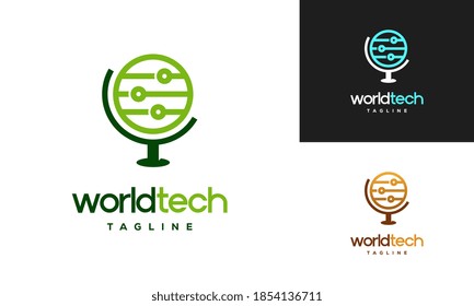 World Tech logo designs concept vector, Technology logo designs vector template