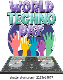 World Techno Day Banner Design illustration