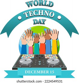 World Techno Day Banner Design illustration