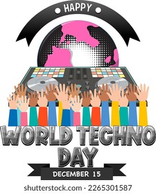 World Techno Day Banner Design illustration
